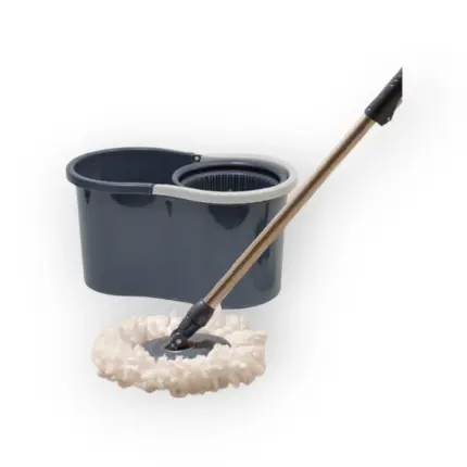 Mop Girátório Com Balde de 9 Litros e Esfregão de Micro Fibra - tud*
