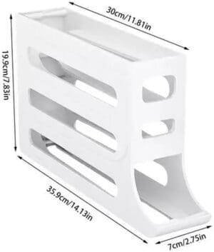 Organizador de Ovos Vertical de Plástico com 4 andares - Organiz - Imagem 5