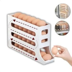 Organizador de Ovos Vertical de Plástico com 4 andares - Organiz - Imagem 4