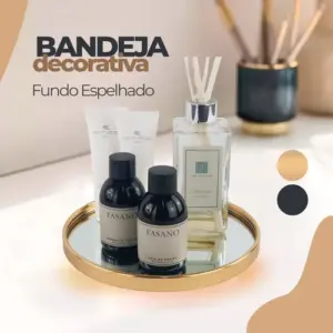 Bandeja / Espelhop Decorativo Redondo 22,5cm - Dcarte - Imagem 2