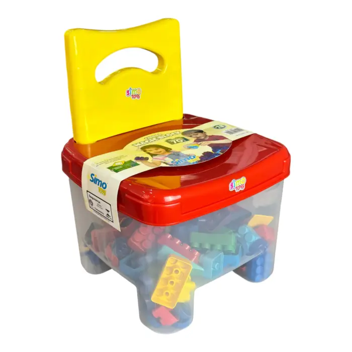 Cadeirinha infantil Magic Block com 70 Peças - Simo Toys - Imagem 1