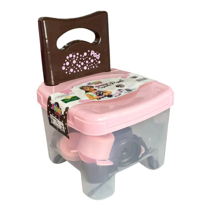Cadeirinha Infantil Cozinha Poá com 25 Peças - Simo Toys - Imagem 1