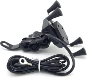 Suporte de celular com Carregador Tipo-C para Moto Universal - Maxmidia - Imagem 4
