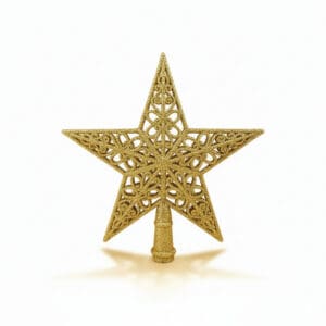 Enfeite para Ponta de Arvore de Natal Estrela com Glitter de 20cm - Wincy - Imagem 3