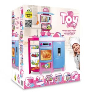 Brinquedo Cozinha Bancada Completa de 60,3x92cm - Samba Toys