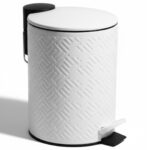 Lixeira de Metal Mosaic Branca com Pedal - Paramount