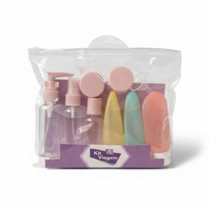 Kit Viagem Completo com 10 Peças em PP+PET+PS - Utilidades