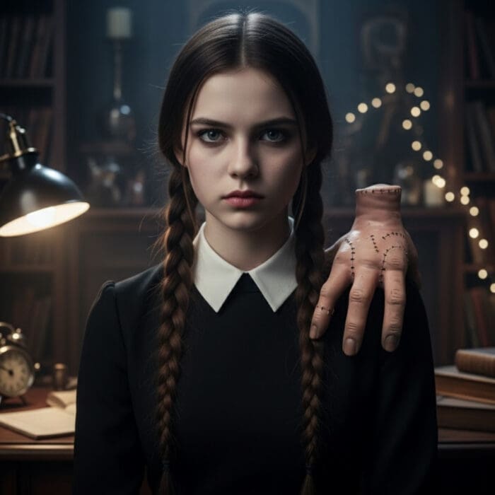 Mãozinha da Wandinha de 20cm em Plástico para Decoração - Halloween - Imagem 2
