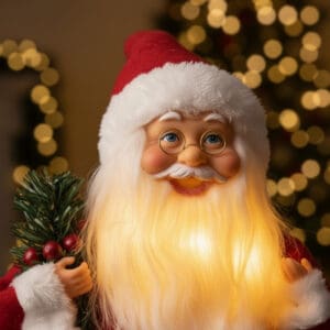 Enfeite Papai Noel de 40cm com Barba Iluminada - Magazu by Tuut - Imagem 3