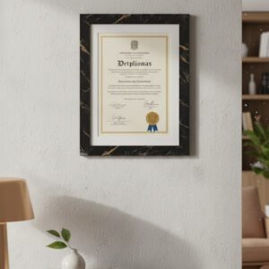 Quadro com Moldura de Plástico para Certificados de 21x29,7cm - Cosy - Imagem 2