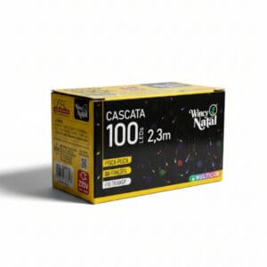 Led Decorativa Cascata Multicor com 100 LEDs e 8 Funções de 70cmX2,3M - Wincy