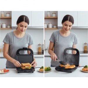 Sanduicheira & Grill 2 em 1 220v e 750W com Acabamento em Inox - Unitermi - Imagem 2