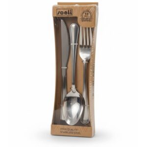 Conjunto de Talher com 12 Peças de Aço Inoxidavel de 21/18/18cm - Sanli