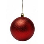 Enfeite Bola Natalina Glitter Vermelha ou Dourada de 12cm - Wincy