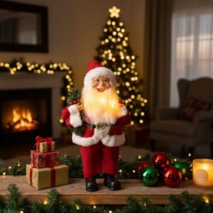 Enfeite Papai Noel de 40cm com Barba Iluminada - Magazu by Tuut - Imagem 2