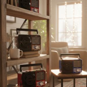 Radio Portátil Recarregável com AM / FM / SW5.6-18 / USB / Cartão TF e Lanterna 1200mAh / 3W- Alfacell - Imagem 2