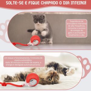 Brinquedo Pet Bola Elétrica com Luzes Recarregável - (Cor sortida) - Imagem 4