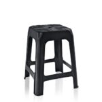 Banqueta de Plástico Preta Primeira Moagem (Carga Máxima 110kg) - ArqPlast