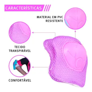 Patins Quad Borboleta Tamanho 30-33 com Acessórios de Segurança - Unitoys - Imagem 7