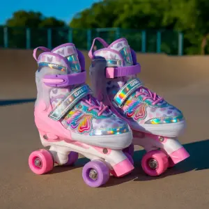 Patins Quad Borboleta Tamanho 30-33 com Acessórios de Segurança - Unitoys - Imagem 3