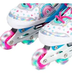Roller / Patins Inline Colorido com Led's nas Rodas Tamanho 34 - 37 - Unitoys - Imagem 5