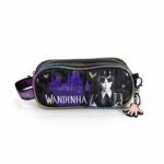 Estojo Duplo Wandinha com Chaveiro da Mãozinha - MGM Wednesday