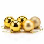 Enfeite kit com 5 Bolas de Natas de 8cm Lisas e Focas - Wincy