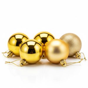 Enfeite kit com 5 Bolas de Natas de 8cm Lisas e Focas - Wincy