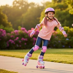 Patins Quad Borboleta Tamanho 30-33 com Acessórios de Segurança - Unitoys - Imagem 2
