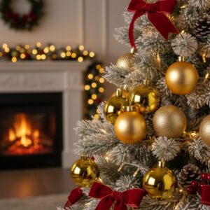 Enfeite kit com 5 Bolas de Natas de 8cm Lisas e Focas - Wincy - Imagem 2