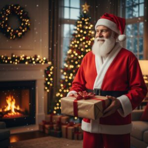 Roupa de Papai Noel Tamanho Único Completa Gorro+Barba+Casaco+Calça+Cinto 100% Poliéster - Wincy - Imagem 2