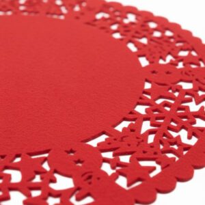 Lugar Americano de Feltro Redondo Estilo Natalino de 35cm - Wincy - Imagem 3