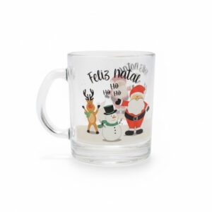 Caneca de Vidro Persona de 320ml com Estampa Natalina - Wincy