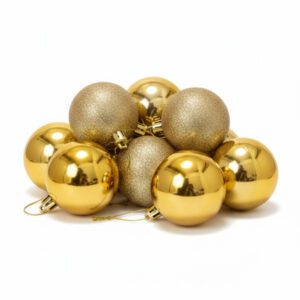 Enfeite Kit com 20 Bolas de Natal de 6cm Lisa e Glitter - Wincy