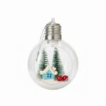 Enfeite Bola Aberta de Natal de 8cm iluminada com LED Snow Temas - Wincy