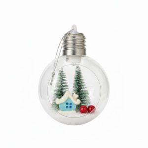 Enfeite Bola Aberta de Natal de 8cm iluminada com LED Snow Temas - Wincy