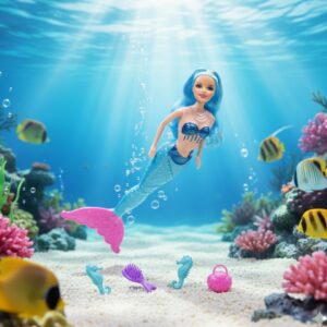 Boneca Sereia Beautiful com Acessórios e Luz - Miki Toy - Imagem 2