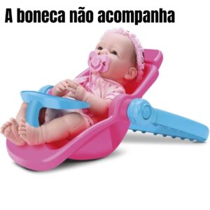 Brinquedo Carrinho de Bêbe 3 em 1 (Bebe conforto e cadeirinha) - DiverToys - Imagem 6
