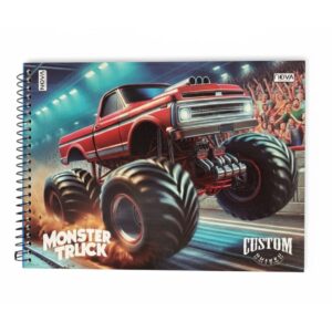 Caderna Univ. de Desenho com Capa Dura Espiral com 60 Folhas Custom Driver - Nova Caderno