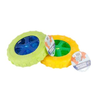 Brinquedo Pet Mordedor Disco Colorido e Emborrachado de 12,8cm - 123 Útil