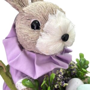 Decoração de Páscoa Coelha com Carrinho Decorado e Ovinhos de 30x35x15cm - Fertin - Imagem 3