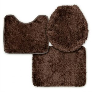 Jogo de Tapete para Banheiro com 3 Peças em Poliéster - L&T Utilidades - Imagem 5