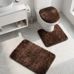 Jogo de Tapete para Banheiro com 3 Peças em Poliéster - L&T Utilidades - Imagem 4