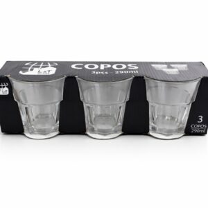 Copo de Vidro 290Ml C/ 3Pcs