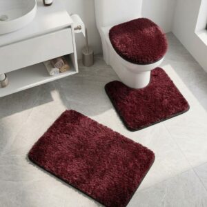 Jogo de Tapete para Banheiro com 3 Peças em Poliéster - L&T Utilidades - Imagem 2